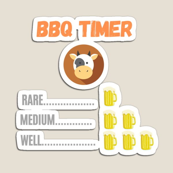 Item preview, BBQ Timer: it is time for some barbecue (rare, medium or well). designed and sold by Mya4You.