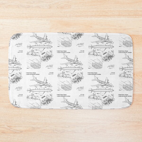 Item preview, Cargo handling system 1973 patent black designed and sold by InkedArtPrints.