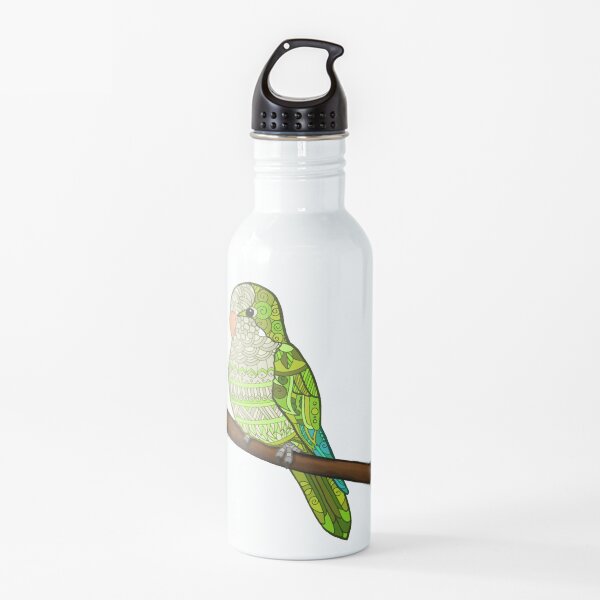 Pallid-Green Quaker Parrot Design Water Bottle