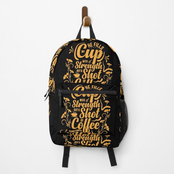 Item preview, He Fills My Cup With Strength But Coffee Helps Yellow designed and sold by GravitiTees.