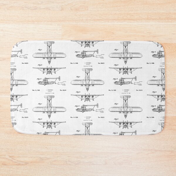 Item preview, Airplane 1935 patent black designed and sold by InkedArtPrints.