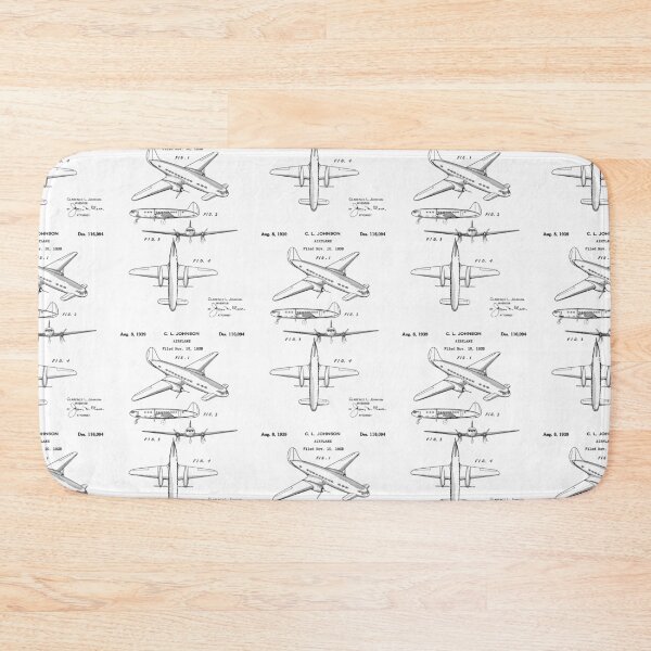 Item preview, Airplane 1939 patent black designed and sold by InkedArtPrints.