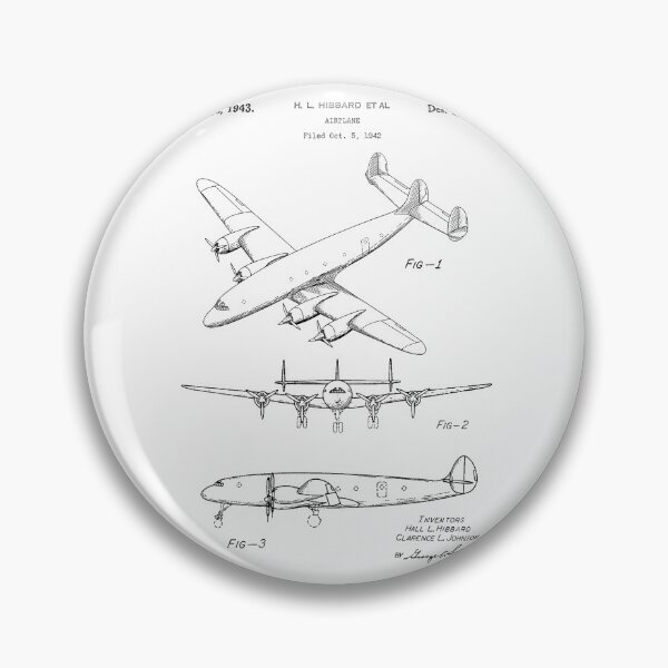Item preview, Airplane 1943 patent black designed and sold by InkedArtPrints.