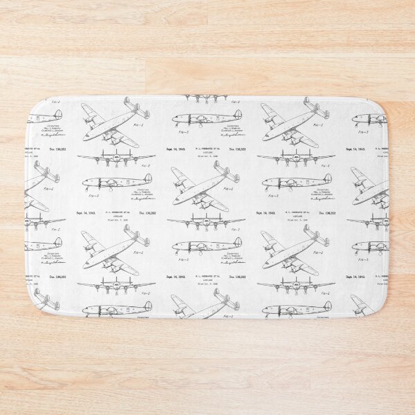 Item preview, Airplane 1943 patent black designed and sold by InkedArtPrints.