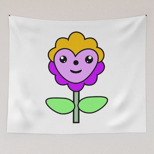 Item preview, Colorful flower, Kawaii design, t-shirt illustration designed and sold by Stéphane  Thirion.
