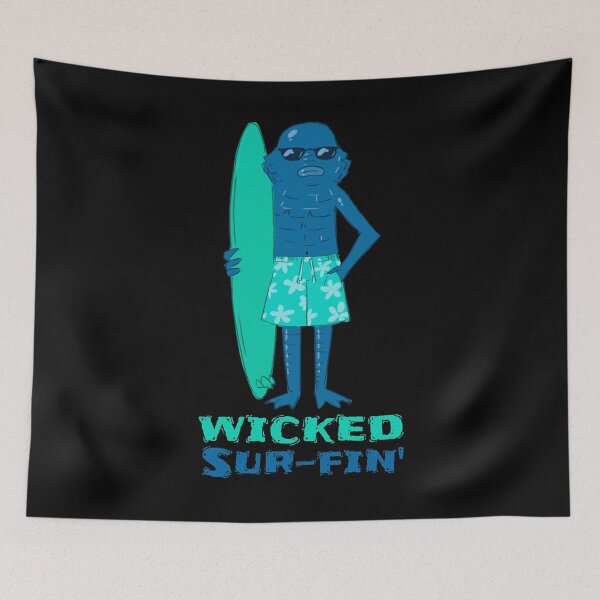 Item preview, Funny, Cool Surfer Blue Swamp Monster for Halloween or Anytime! designed and sold by UrTops.