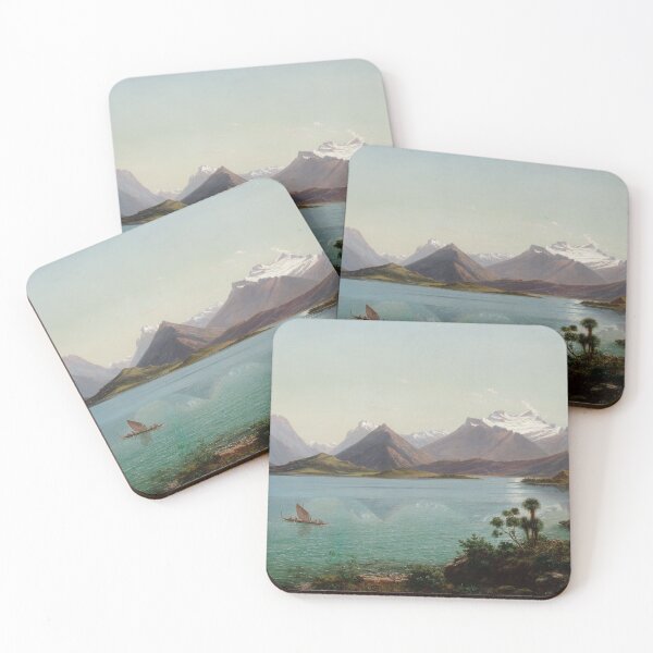 Item preview, Lake Wakatipu with Mount Earnslaw, Middle Island, New Zealand by Eugène von Guérard designed and sold by Amanda1775.