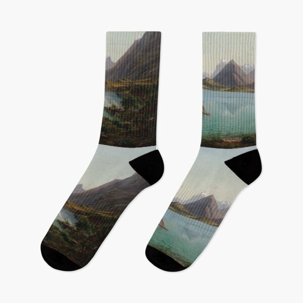 Item preview, Lake Wakatipu with Mount Earnslaw, Middle Island, New Zealand by Eugène von Guérard designed and sold by Amanda1775.