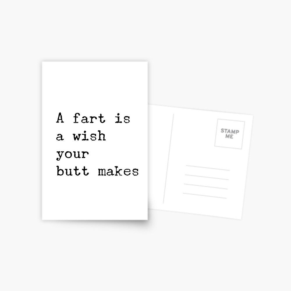Butt Fart Pads Wish Postcard for Sale by dfavrefelix