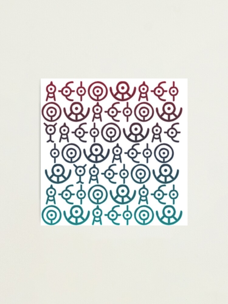 Unown Alphabet Sticker for Sale by Biochao