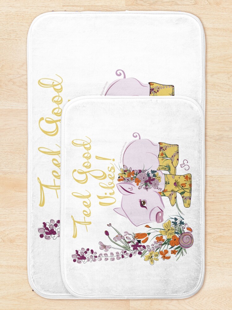 Alternate view of Feel Good Vibes! Bath Mat