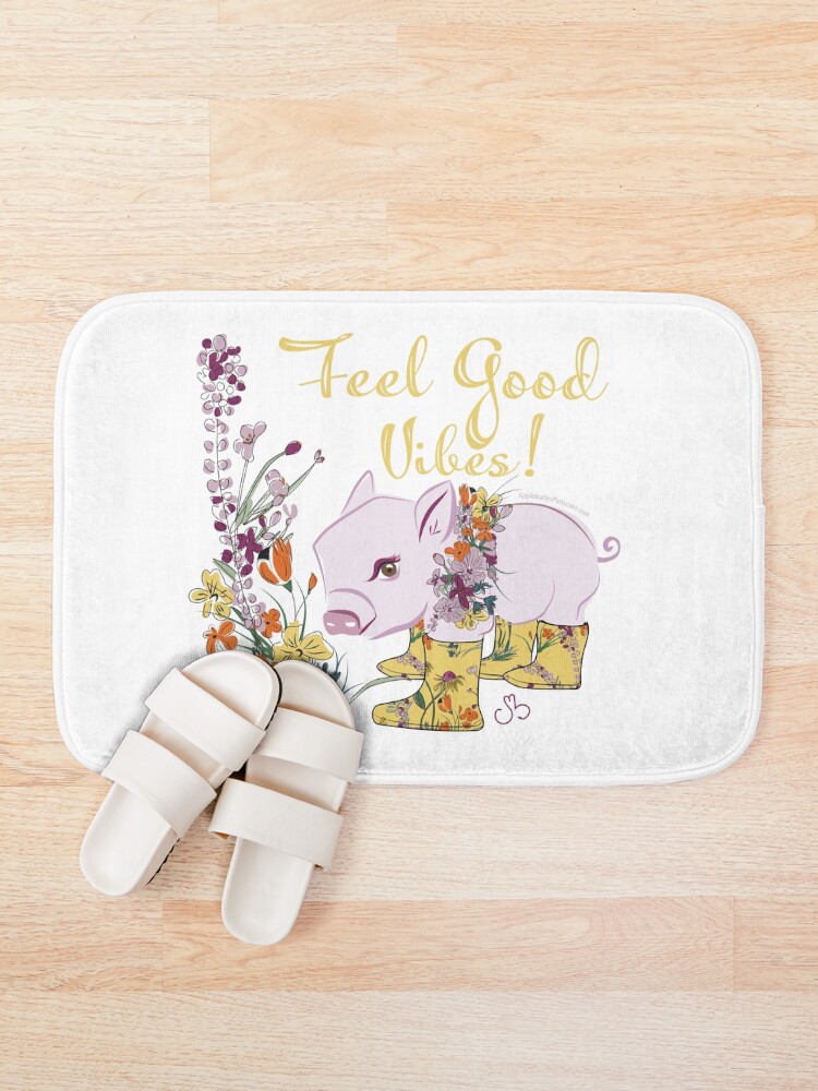 Alternate view of Feel Good Vibes! Bath Mat