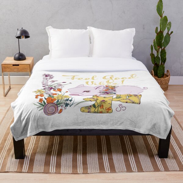 Feel Good Vibes! Throw Blanket