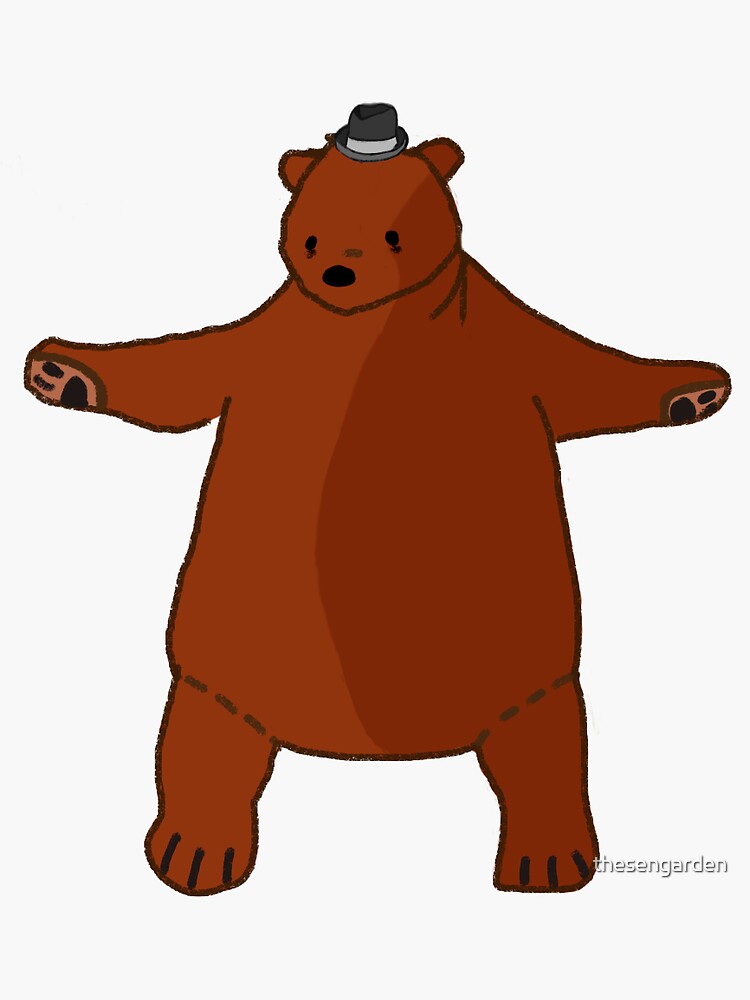 ikea djungelskog bear Sticker for Sale by hatchiart