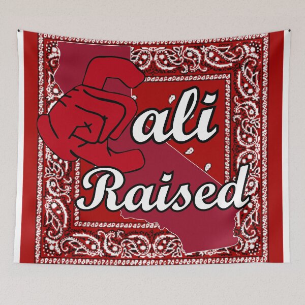 Artikelvorschau, Cali Raised Red Bandana entworfen und verkauft von 89129graphics.