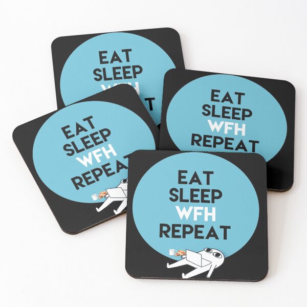 Item preview, Eat sleep wfh repeat designed and sold by HappyPrints ⭐⭐⭐⭐⭐.