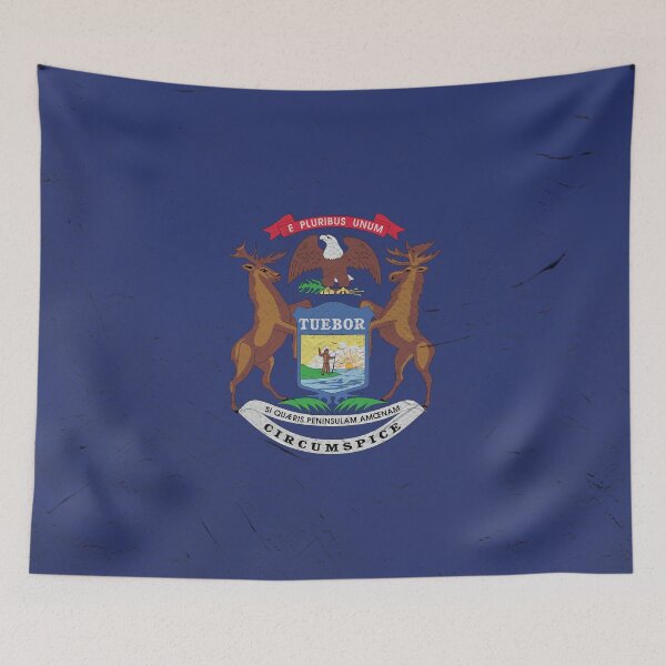 Item preview, Michigan Flag Wall  designed and sold by TRowanDesign.