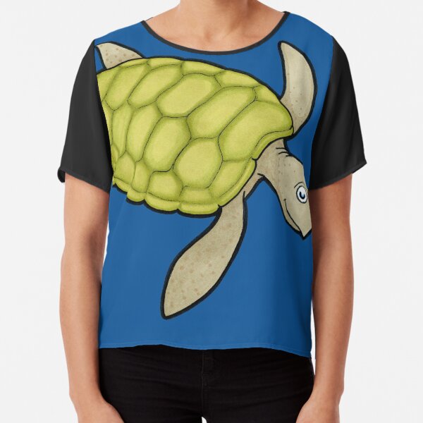 Happy Sea Turtle Chiffon Top