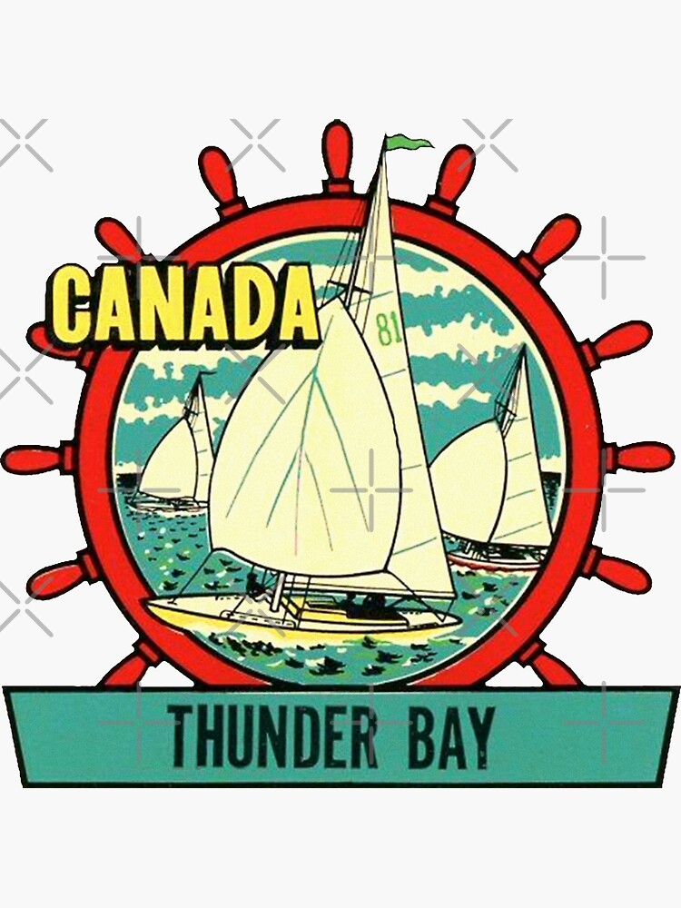 Thunder Bay Ontario Vintage Travel Decal Sticker For Sale By Hilda74