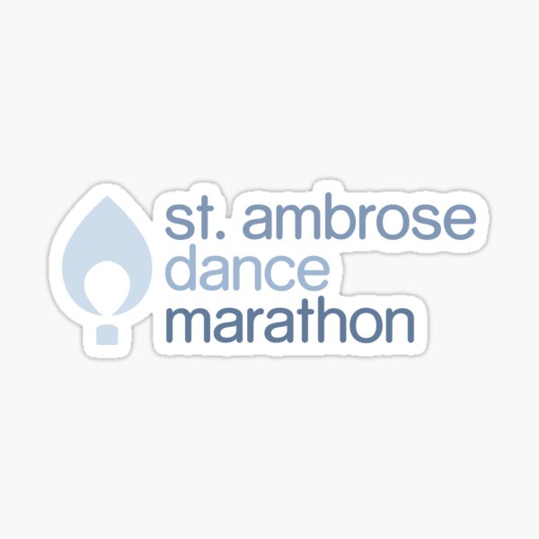 St. Ambrose Dance Marathon with Flame Sticker