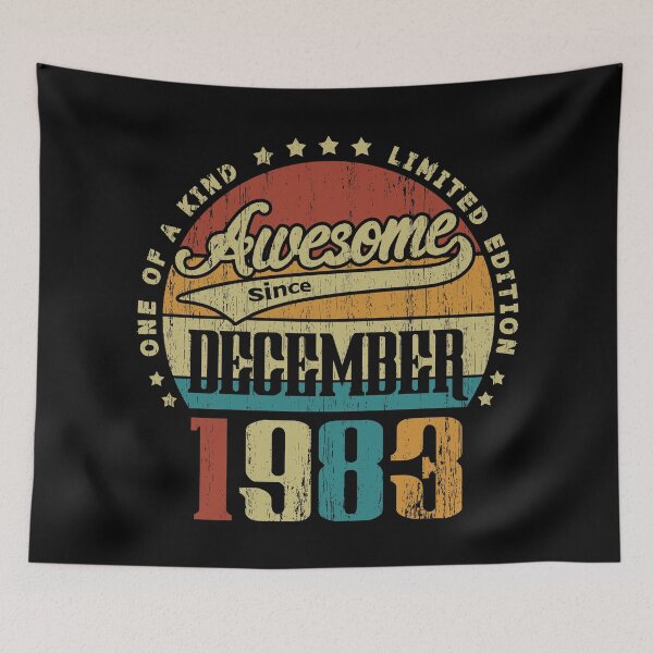 Item preview, Vintage December 1983 One Of A Kind Awesome Since December 1983 37th Birthday Gift 37 Years Old designed and sold by Takatv.