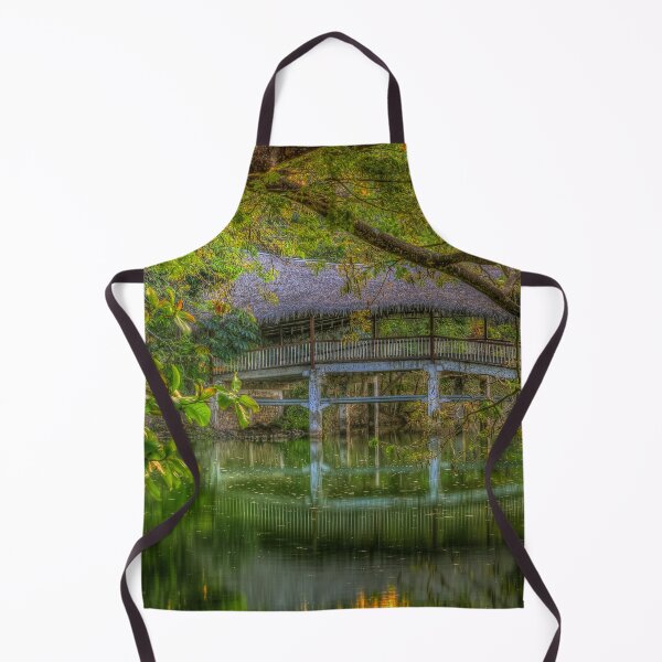 Item preview, Tropical Bridge reflecting in emerald green water designed and sold by Steven Kight.