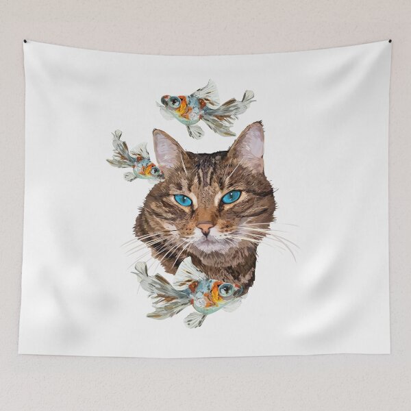 Item preview, Cat and fish designed and sold by obscurite.