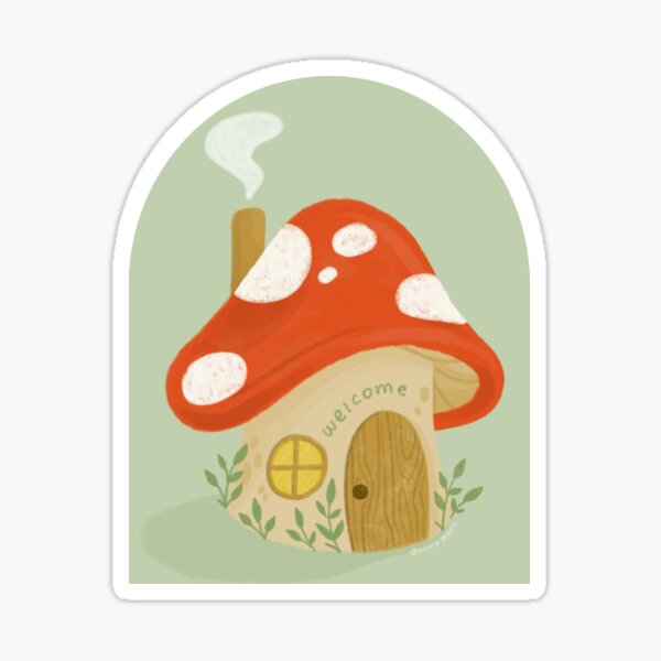 Mushroom Home Sticker