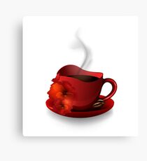 Red Cup Of Coffee Canvas Print