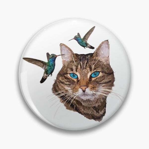 Item preview, Cat and hummingbirds designed and sold by obscurite.
