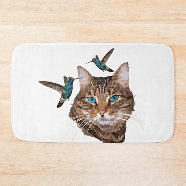 Item preview, Cat and hummingbirds designed and sold by obscurite.
