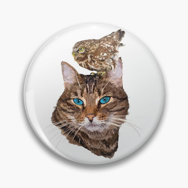 Item preview, Cat and owl designed and sold by obscurite.