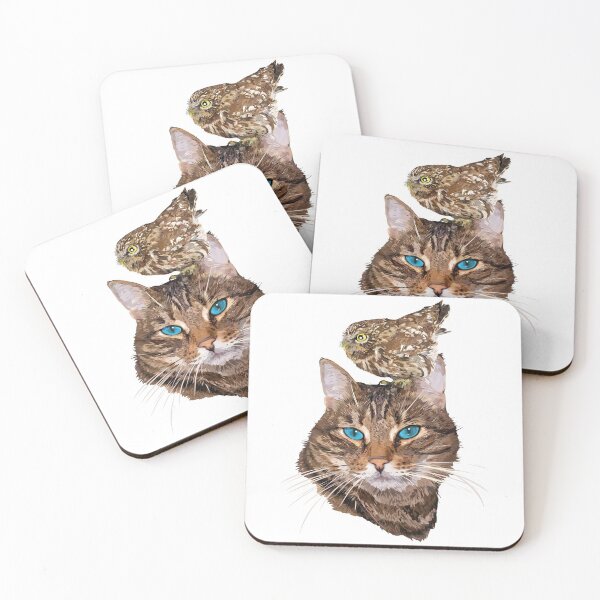 Item preview, Cat and owl designed and sold by obscurite.