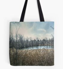 Pond off Hinchmann Drive in Wayne NJ Tote Bag