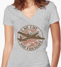 Lao Che Air Freight Women's Fitted V-Neck T-Shirt