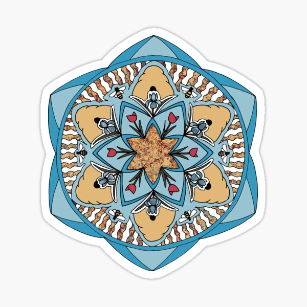Bees and Beehives Mandala Sticker