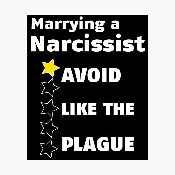 Item preview, Marrying a Narcissist | One Star Rating - Avoid Like The Plague designed and sold by Christopher Taylor.