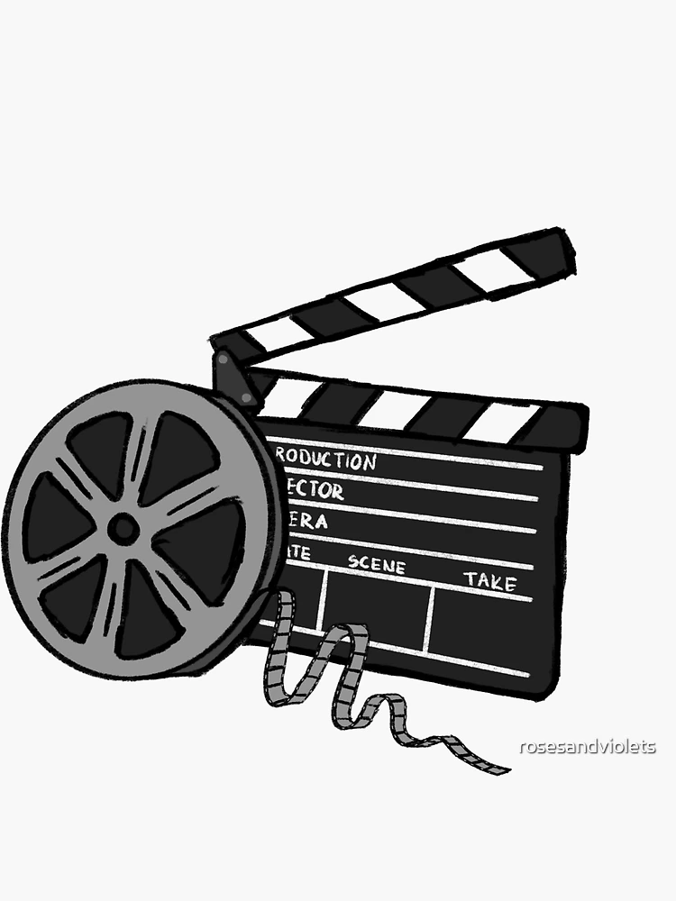 Movie Film Reel Movies Pin | Redbubble
