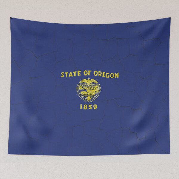 Item preview, Oregon Flag Grunge Wall designed and sold by TRowanDesign.