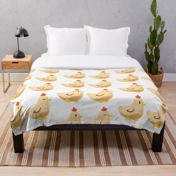 Stardew Valley Chicken Sticker Throw Blanket