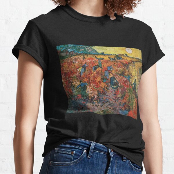 The Red Vineyards near Arles by Vincent van Gogh Classic T-Shirt