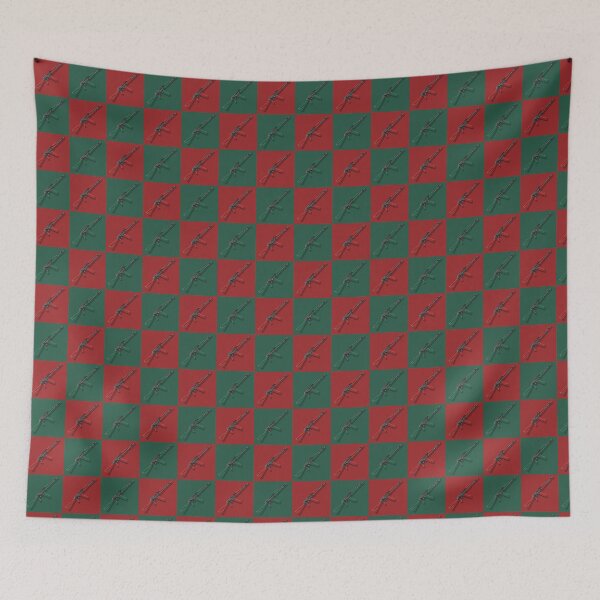 Item preview, Christmas Colors AK 74 Pixel Art Retro Flannel Pattern designed and sold by pixelbrian.