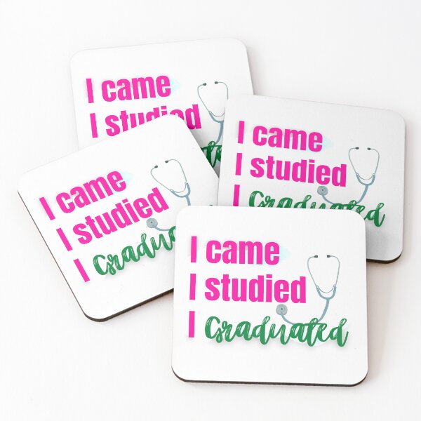 Item preview, I Came I Studied I Graduated - Pink and Green designed and sold by mhicks23.