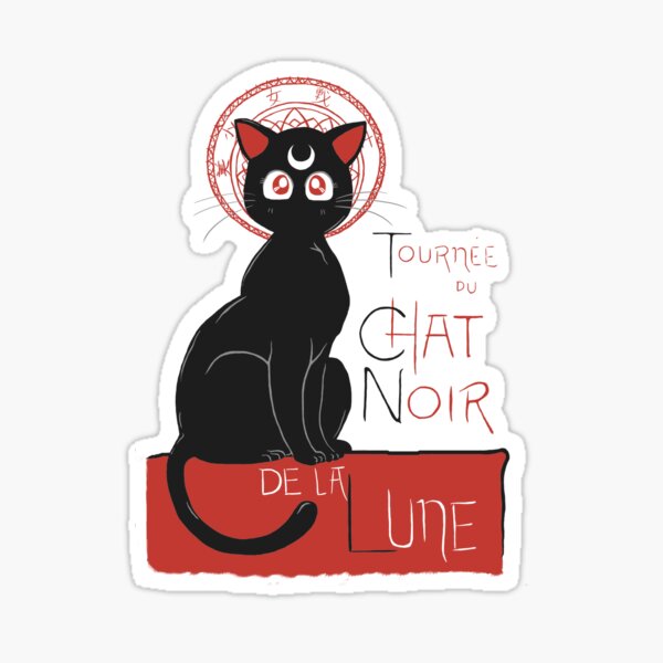 Chat Noir de la Lune Sticker