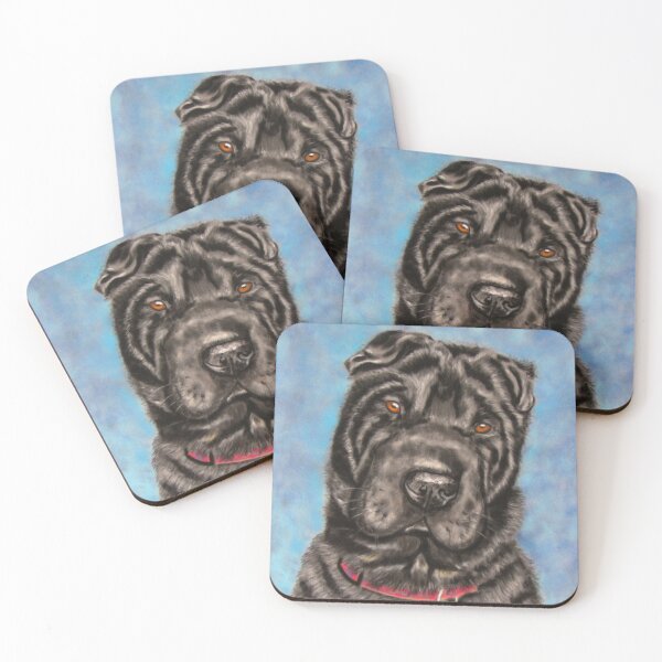 Item preview, 'Tia' - Shar-Pei Dog painting designed and sold by Michelle Wrighton.