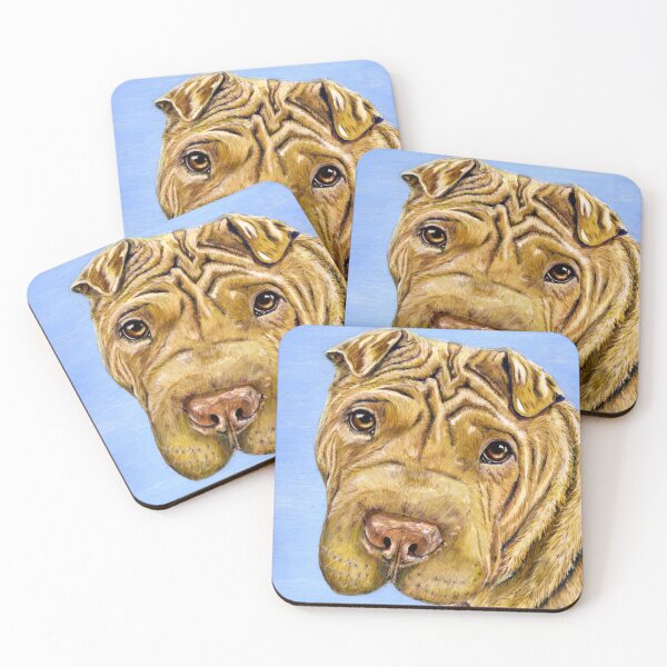 Item preview, 'Aspen' - Shar Pei Dog Painting designed and sold by Michelle Wrighton.