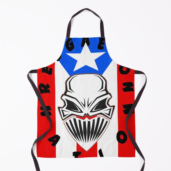 Item preview, Reggaeton Nation Upright Puerto Rican Flag Bandana Face Skull designed and sold by 108dragons.