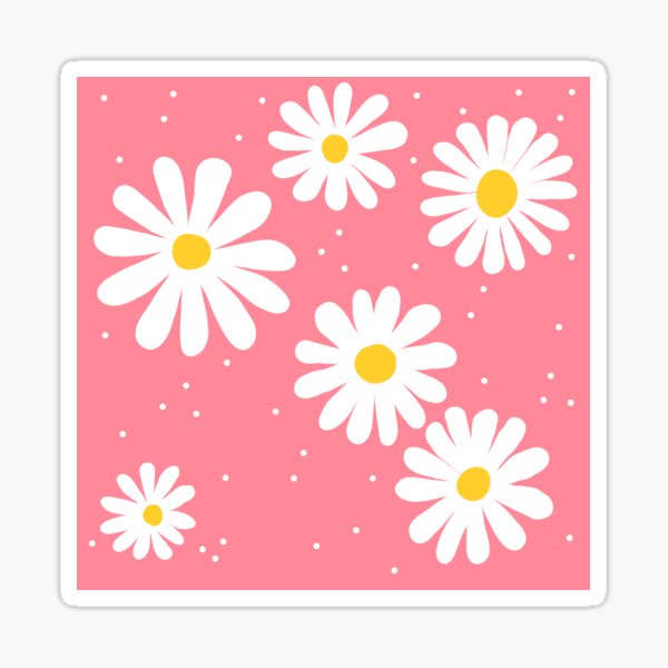 Vista previa del artículo con la obra «Margaritas rosas», diseñado y vendido por VanillaShanila.