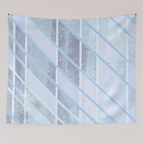 Item preview, blue geo grid designed and sold by alisonbbentley.