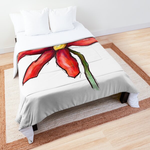 Red Flower Comforter
